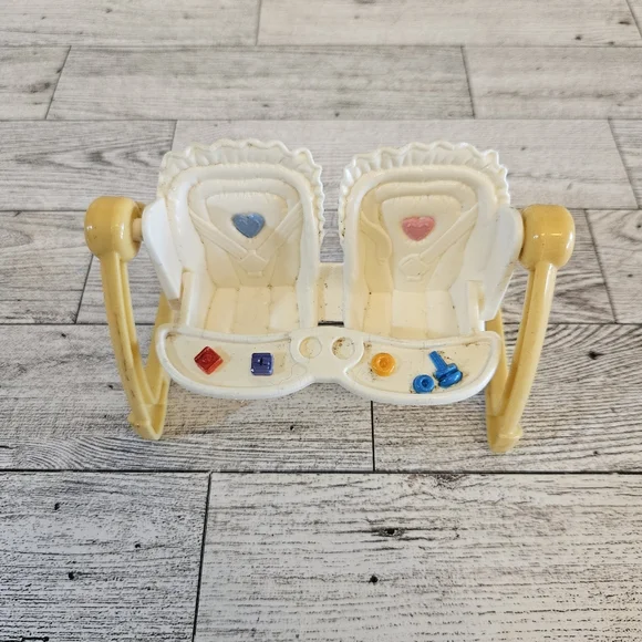 Fisher Price Loving Family Dollhouse TWIN BABY DOUBLE SWING for 2" INFANT DOLLS - Picture 2 of 5